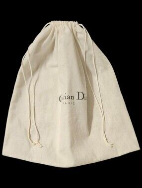 NEW Christian Dior Paris White Large Dust Bag Lady Dior Saddle Book Handbag Tote